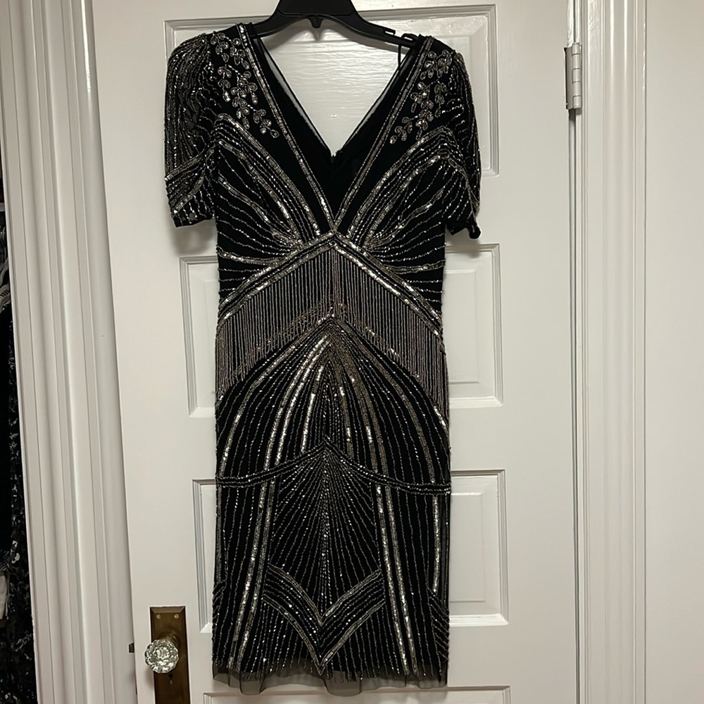 Adrianna Papell beaded dress. Excellent condition Sz 8